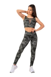 Legginsy damskie Nebbia EKO leggings „Breathe“ mesh 400 camo green