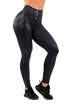 Legginsy damskie Nebbia  Glossy look Bubble Butt leggings high waist 586 black