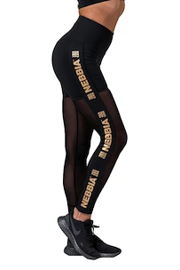 Legginsy damskie Nebbia Intense Gold Mesh leggings 829 black