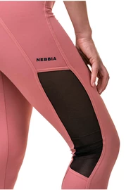 Legginsy damskie Nebbia Mesh leggings high waist old rose