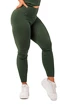 Legginsy damskie Nebbia  Organic Cotton Ribbed High Waist Leggings 405 dark green