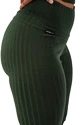 Legginsy damskie Nebbia  Organic Cotton Ribbed High Waist Leggings 405 dark green