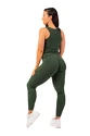 Legginsy damskie Nebbia  Organic Cotton Ribbed High Waist Leggings 405 dark green