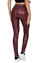 Legginsy Hugz Jeans  Wine Faux Leather Biker High Waist