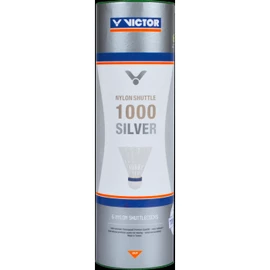 Lotki do badmintona Victor Nylon Shuttle 1000 Silver - White 6 ks