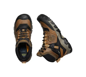 Męskie buty outdoorowe Keen Ridge Flex Mid Wp Bison/Golden Brown