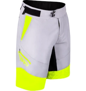 Męskie spodenki rowerowe Force  Storm grey/yellow S