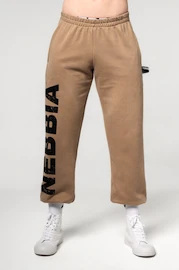 Męskie spodnie dresowe Nebbia Gym Sweatpants Baggy Style GYM BRO Light Brown