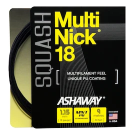 Naciąg do squasha Ashaway Multinick 18 Black Set