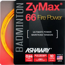 Naciąg rakiety do badmintona Ashaway ZyMax 66 Fire Power Orange