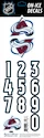 Numery na kasku Sportstape  ALL IN ONE HELMET DECALS - COLORADO AVALANCHE - DARK HELMET