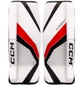 Parkany bramkarskie CCM YTflex 3 White/White/Red/Black Youth 20 cali