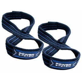 Paski do podnoszenia ciężarów Power System Lifting Straps Figure 8 Blue