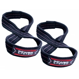 Paski do podnoszenia ciężarów Power System Lifting Straps Figure 8 Red