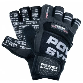 Rękawice fitness Power System Fitness Rukavice Power Grip Černošedé