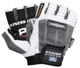 Rękawice fitness Power System Fitness White/Gray