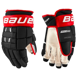 Rękawice hokejowe Bauer Pro Series Black/Red Intermediate