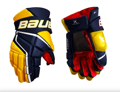 Rękawice hokejowe Bauer Vapor 3X Navy/Gold Intermediate