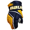 Rękawice hokejowe Bauer Vapor Hyperlite Navy/Gold Intermediate 12 cali