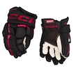 Rękawice hokejowe CCM JetSpeed FT6 Black/Red Junior