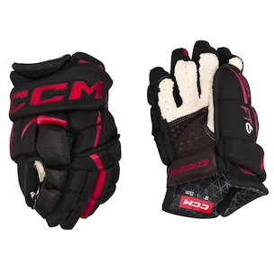 Rękawice hokejowe CCM JetSpeed FT6 Black/Red Junior