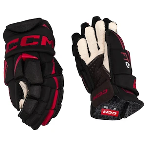 Rękawice hokejowe CCM JetSpeed FT6 Black/Red Senior