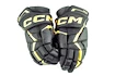 Rękawice hokejowe CCM JetSpeed FT6 Black/Sunflower Junior 10 cali