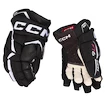 Rękawice hokejowe CCM JetSpeed FT6 Black/White Junior 10 cali