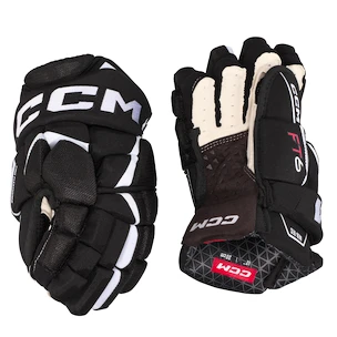 Rękawice hokejowe CCM JetSpeed FT6 Black/White Junior 10 cali