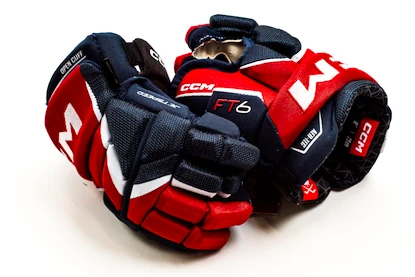 Rękawice hokejowe CCM JetSpeed FT6 Navy/Red/White Junior 10 cali