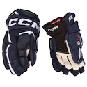 Rękawice hokejowe CCM JetSpeed FT6 Navy/White Junior 10 cali