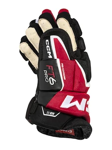 Rękawice hokejowe CCM JetSpeed FT6 Pro Black/Red/White Junior 11 cali