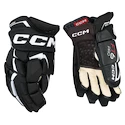 Rękawice hokejowe CCM JetSpeed FT6 Pro Black/White Junior 11 cali