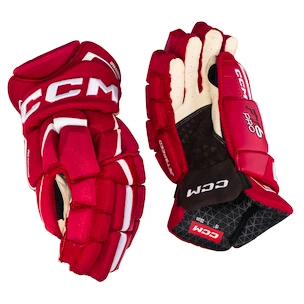 Rękawice hokejowe CCM JetSpeed FT6 Pro Red/White Junior 11 cali