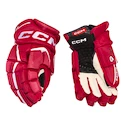 Rękawice hokejowe CCM JetSpeed FT6 Red/White Junior 11 cali