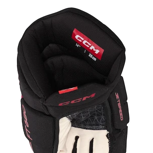 Rękawice hokejowe CCM JetSpeed FT680 Black/Red Senior 15 cali