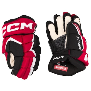 Rękawice hokejowe CCM JetSpeed FT680 Black/Red/White Junior 10 cali