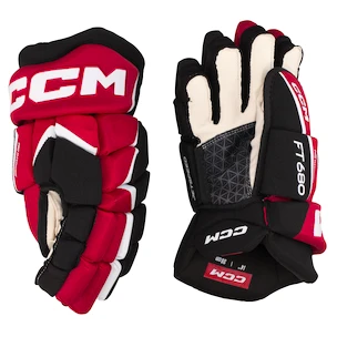 Rękawice hokejowe CCM JetSpeed FT680 Black/Red/White Senior 15 cali