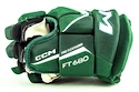 Rękawice hokejowe CCM JetSpeed FT680 Dark Green/White Junior