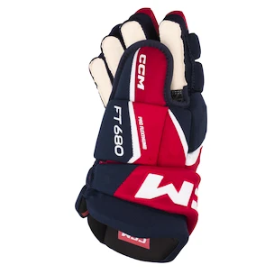 Rękawice hokejowe CCM JetSpeed FT680 Navy/Red/White Senior 15 cali