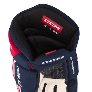 Rękawice hokejowe CCM JetSpeed FT680 Navy/Red/White Senior 15 cali