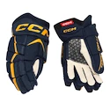 Rękawice hokejowe CCM JetSpeed FT680 Navy/Sunflower Junior 11 cali