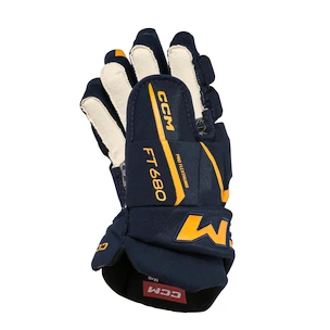 Rękawice hokejowe CCM JetSpeed FT680 Navy/Sunflower Junior