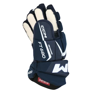 Rękawice hokejowe CCM JetSpeed FT680 Navy/White Junior