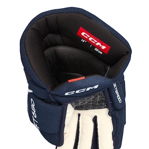 Rękawice hokejowe CCM JetSpeed FT680 Navy/White Junior