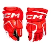 Rękawice hokejowe CCM Tacks AS-V PRO Red/White Junior 12 cali