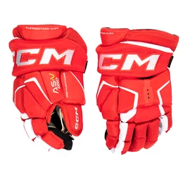 Rękawice hokejowe CCM Tacks AS-V PRO Red/White Junior