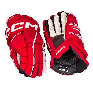 Rękawice hokejowe CCM Tacks XF 80 Red/White Junior