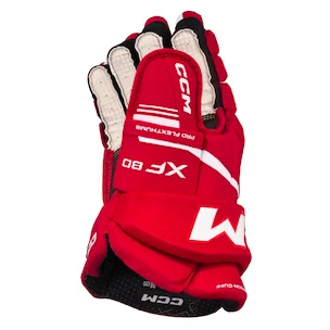 Rękawice hokejowe CCM Tacks XF 80 Red/White Junior