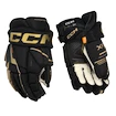 Rękawice hokejowe CCM Tacks XF Black/Gold Junior 10 cali